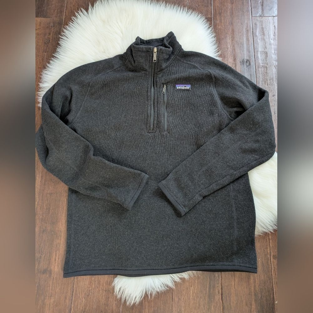 Patagonia Better Sweater Charcoal Grey Half Zip Up Pullover M Medium